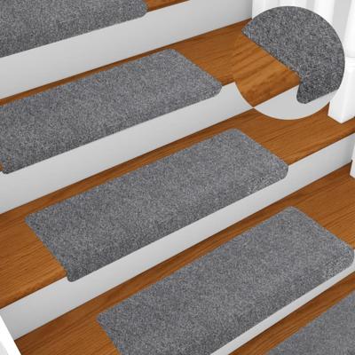 VidaXL Trapmatten zelfklevend 5 stuks 65x21x4 cm lichtgrijs rechthoekige rand