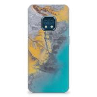 Nokia XR20 | TPU | Siliconen hoesje | Marble Blue Gold Nokia XR20 | TPU | Siliconen hoesje | Marble Blue Gold