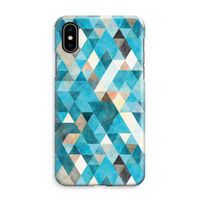 Gekleurde driehoekjes blauw: iPhone XS Max Volledig Geprint Hoesje