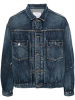 visvim veste en jean à effet taches de peinture - Bleu - thumbnail