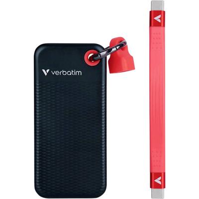 Verbatim Pocket 1 TB Externe SSD harde schijf USB-C 3.2 Gen 2 Zwart, Rood 32192