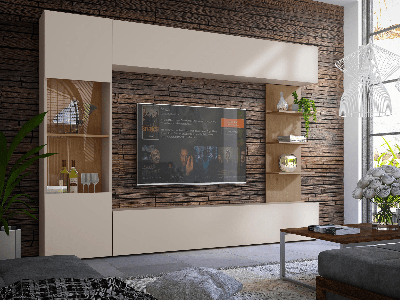 Tv-meubel set LAZARE 3 deuren kasjmier