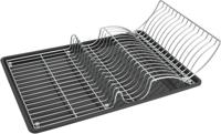Metaltex afdruiprek wingtex 51x31 cm antraciet/zilver 2-delig