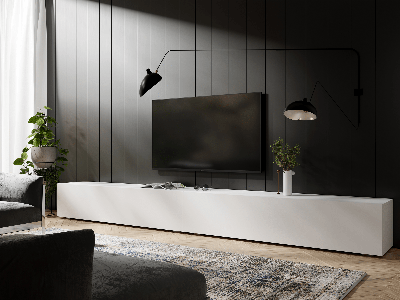 Tv-meubel KINGSTON 2 klapdeuren 280 cm mat wit