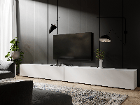 Tv-meubel KINGSTON 2 klapdeuren 280 cm mat wit