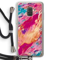Pastel Echoes: Samsung Galaxy A8 (2018) Transparant Hoesje met koord