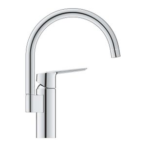 Grohe QuickFix Start verhoogde keukenmengkraan rond chroom