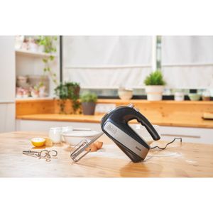 BLACK+DECKER Handmixer BXMX500E - 2 Gardes - 2 Deeghaken - 5 Standen + Turbo