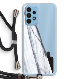 Gestreepte marmer: Samsung Galaxy A52 Transparant Hoesje met koord