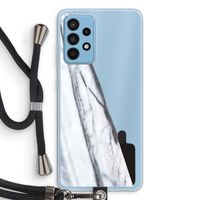 Gestreepte marmer: Samsung Galaxy A52 Transparant Hoesje met koord