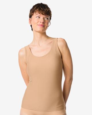 HEMA Dames top met ingebouwde cups beige (beige)