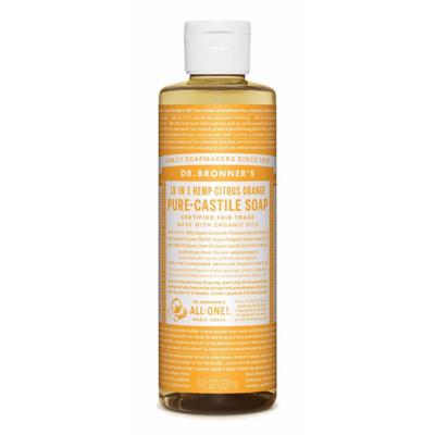 Dr. Bronner's Citrus Orange 18-in-1 Pure-Castile Soap 240ml Dr. Bronner's Citrus Orange 18-in-1 Pure-Castile Soap 240ml