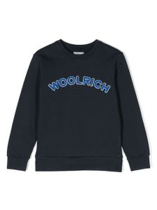 Woolrich Kids sweat à logo en éponge - Bleu