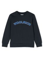 Woolrich Kids sweat à logo en éponge - Bleu