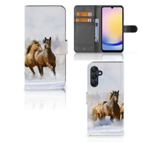 Samsung Galaxy A25 Telefoonhoesje met Pasjes Paarden