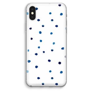 Blauwe stippen: iPhone XS Max Transparant Hoesje