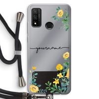 Gele bloemen: Huawei P Smart (2020) Transparant Hoesje met koord