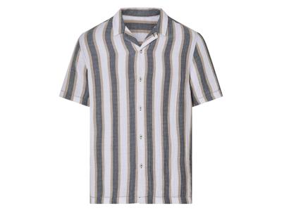 LIVERGY Mousseline heren overhemd (Strepen, S (37/38))