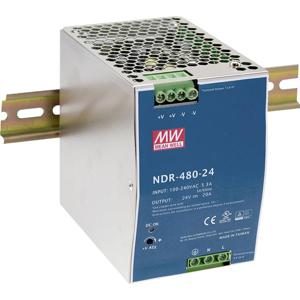 Mean Well NDR-480-24 DIN-rail netvoeding 480 W Aantal uitgangen: 1 x Inhoud: 1 stuk(s)