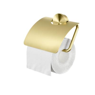 Toiletrolhouder Geesa Opal | Met klep | Goud geborsteld