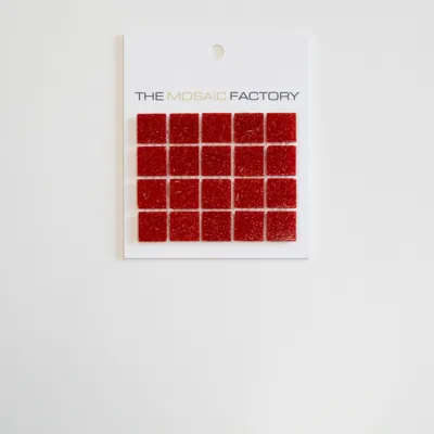 The Mosaic Factory Amsterdam Mozaiek Tegel Vierkant - Aardbei Rood Glas Basic 322x322 mm