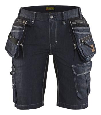Blåkläder Dames Short Denim Stretch X1900 79921141 | Marineblauw/Zwart | Maat 32 - 7330509656686