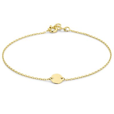 Armband Rondje geelgoud 18,5 cm