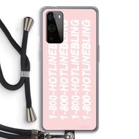 Hotline bling pink: OnePlus 9 Pro Transparant Hoesje met koord