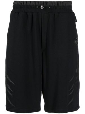 Plein Sport short de sport à rayures - Noir