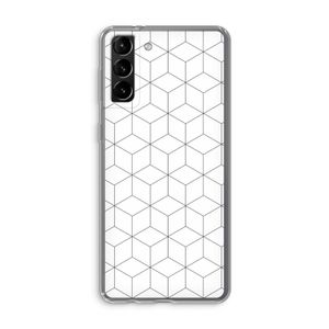 Zwart-witte kubussen: Samsung Galaxy S21 Plus Transparant Hoesje
