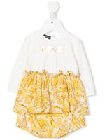 Versace Kids ensemble robe Barocco Baby - Blanc