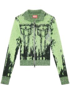 Diesel pull M-Taphos à motif en intarsia - Vert