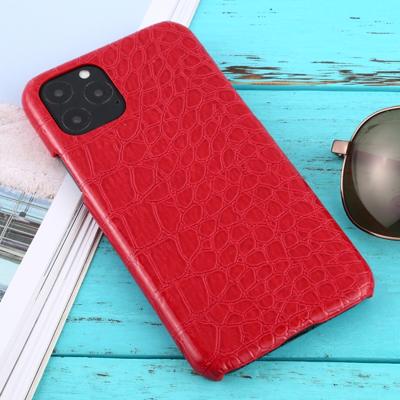 Voor iPhone 11 Pro schokbestendige krokodil textuur beschermhoes (rood)
