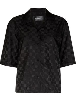 MISBHV chemise ample à motif monogrammé - Noir
