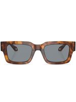 Giorgio Armani lunettes de soleil teintées à monture rectangulaire - Rouge