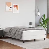 Boxspring bed kunstleer wit 120x200 cm