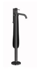 Plieger Roma vrijstaande badkraan met handdouche en omstelling 89,2 cm, zwart/chroom