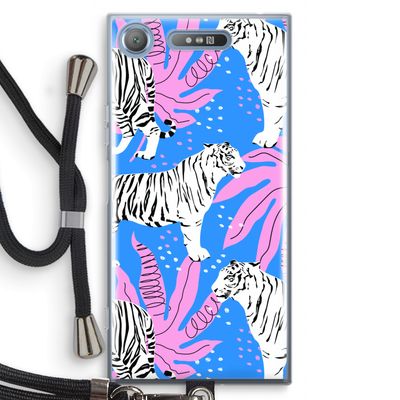 Tijger: Sony Xperia XZ1 Transparant Hoesje met koord