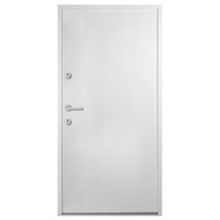 vidaXL Voordeur 100x200 cm aluminium wit