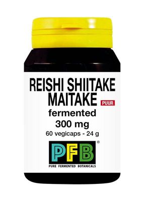 Reishi shiitake maitake fermented 300mg puur