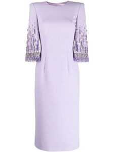 Jenny Packham robe mi-longue Bergman à détail de nœud - Violet