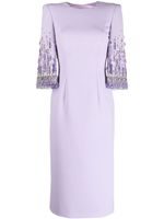 Jenny Packham robe mi-longue Bergman à détail de nœud - Violet - thumbnail