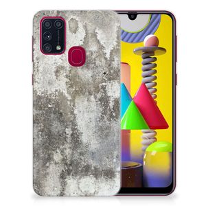 Samsung Galaxy M31 TPU Siliconen Hoesje Beton Print