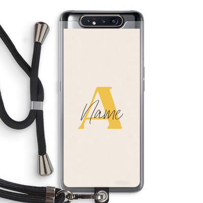 Amber Script: Samsung Galaxy A80 Transparant Hoesje met koord