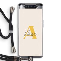 Amber Script: Samsung Galaxy A80 Transparant Hoesje met koord