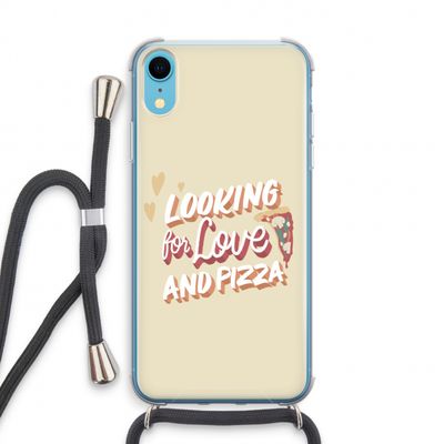 Pizza is the answer: iPhone XR Transparant Hoesje met koord