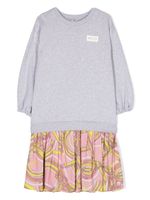 PUCCI Junior robe-sweat à imprimé graphique - Gris