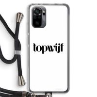 Topwijf Wit: Xiaomi Redmi Note 10 Pro Transparant Hoesje met koord