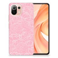 Xiaomi Mi 11 Lite | 11 Lite 5G NE TPU Case White Flowers - thumbnail