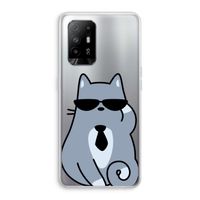 Cool cat: Oppo A94 5G Transparant Hoesje
